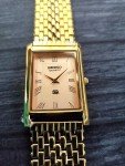 Vintage Mens Tank Watch with White Dial & Milanese Band