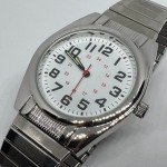 Vintage Silver FMD Quartz Military Watch for Men