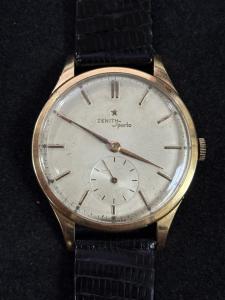 Zenith Sporto 18k Gold Jumbo Watch 37mm