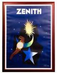 Vintage Zenith Watch Poster by Paul Colin 1950