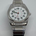 Vintage Silver FMD Quartz Military Watch for Men