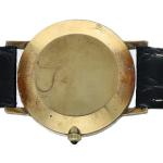 Movado Museum 14k Gold Leather Manual Wind Watch