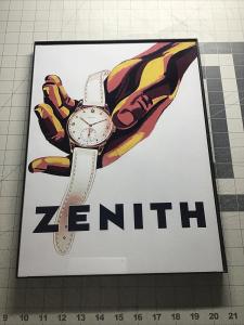 Zenith Vintage Luxury Watch Framed Poster 12x16