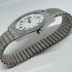 Vintage Silver FMD Quartz Military Watch for Men