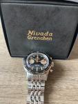 Nivada Grenchen White Orange Boy Chronograph Watch