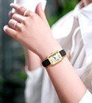Stylish Square Roman Numeral Vintage Watch for Her