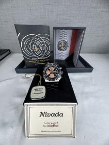 Nivada Grenchen Chronosport Mecaquartz Salmon Limited Edition