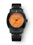 Nivada Grenchen Depthmaster Black Pumpkin Orange Dial