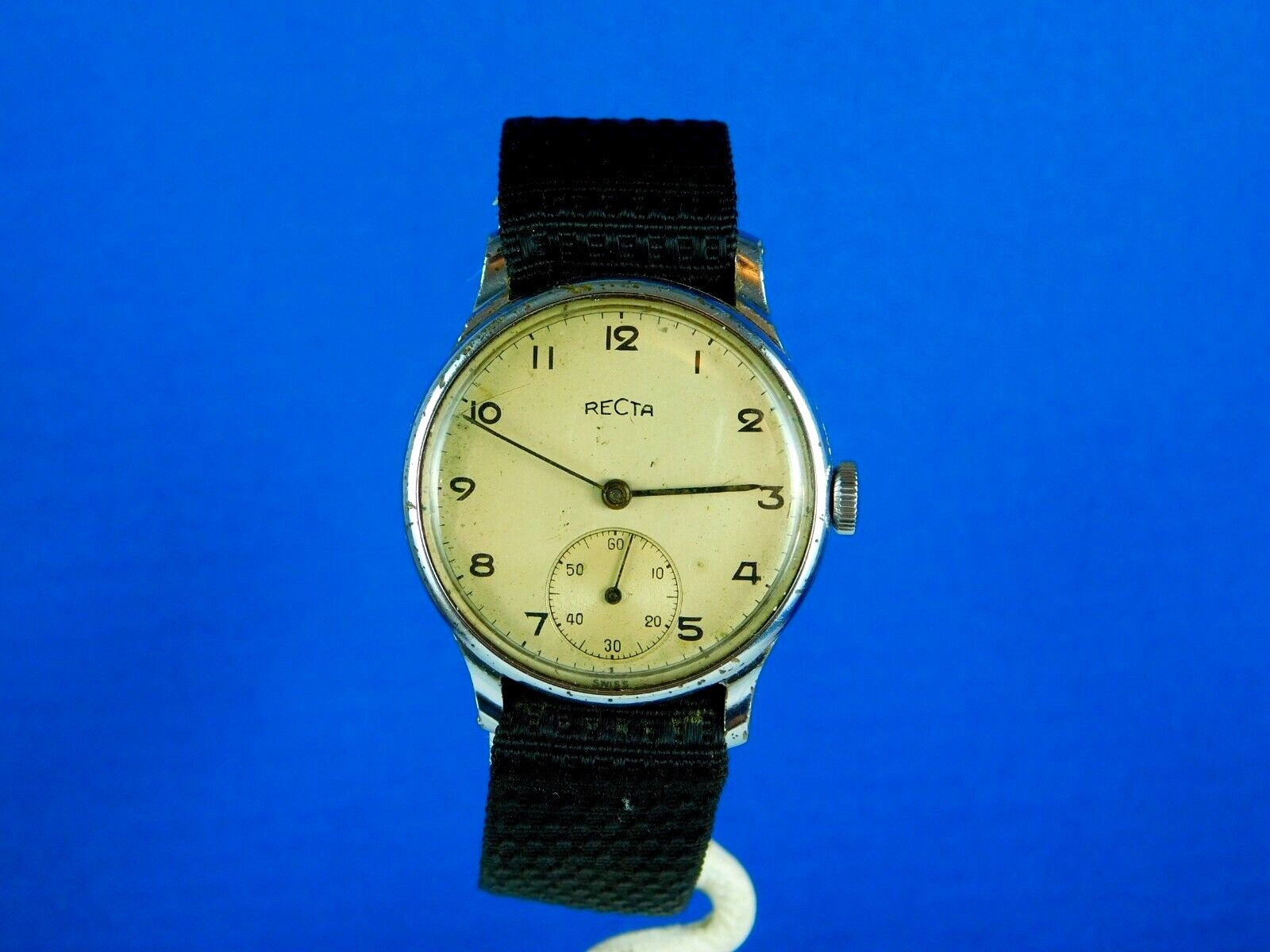 Vintage Recta German Military Wristwatch, 1940s