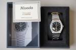 Nivada Grenchen F77 MKII Black Dial Steel Watch