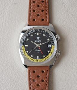 Nivada Grenchen Antarctic GMT Black Men's Watch
