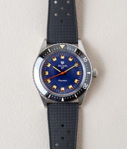 Nivada Grenchen Aquamar Blue Dial Vintage Watch