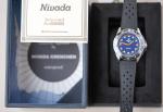 Nivada Grenchen Aquamar Blue Dial Vintage Watch