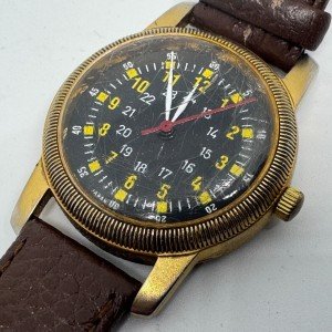 Vintage Gold Tone Military Quartz Watch for All