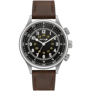 Bulova Men’s Military Heritage Automatic Leather Watch