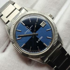 Eterna-Matic 1000 Men's Vintage Silver and Blue Watch