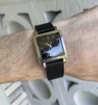 Eterna Matic Square Automatic Vintage Watch Black Dial