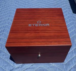 Eterna Mahogany Brown Vintage Watch Box with Extras