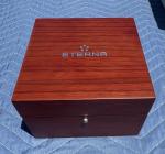 Eterna Mahogany Brown Vintage Watch Box with Extras