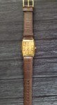 Vintage Men's Gold Tank Watch with Satin Dial