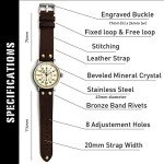 Vintage WW2 Military Pilot Watch with Leather Strap