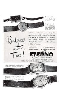 Eterna Destiny WWII Vintage Watch Print Ad