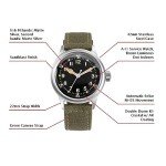 Men's Vintage Military Automatic Watch - Black Dial