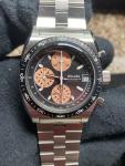 Nivada Grenchen Chronosport Salmon Dial Watch