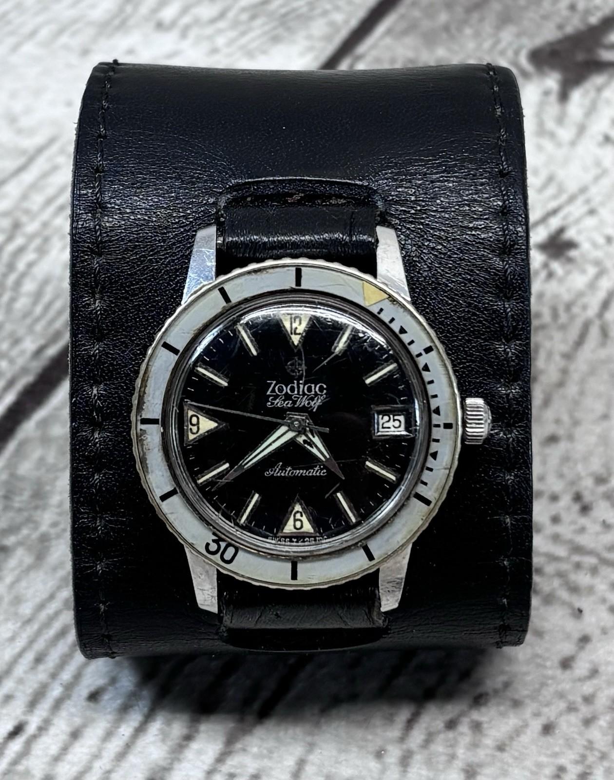 Zodiac Sea Wolf Automatic Diver Watch Black Dial