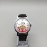 Vintage Pobeda Zodiac Aries Watch with Brown Leather