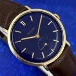 1960s Zodiac Men's Vintage Watch with Blue Dial