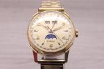 Vintage Zodiac Men’s Moonphase Gold Tone Watch