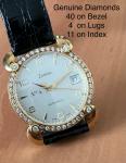 Zodiac Vintage Swiss Gold and Diamond Watch