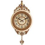 Elegant Hand-Painted Vintage Grandfather Wall Clock