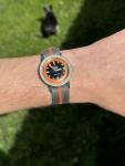 Zodiac Sea Wolf 35mm Vintage Watch Black/Orange Dial