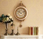 Elegant Hand-Painted Vintage Grandfather Wall Clock