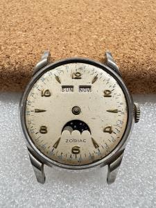 Vintage 1957 Zodiac Day-Date Moonphase Men's Watch