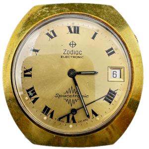 Zodiac Spacetronic Men's Electronic Gold Tone Watch
