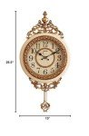 Elegant Hand-Painted Vintage Grandfather Wall Clock