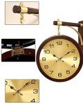 Vintage Wooden Double-Sided Rotating Wall Clock