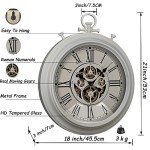 Vintage Industrial Oversized Wall Clock – White
