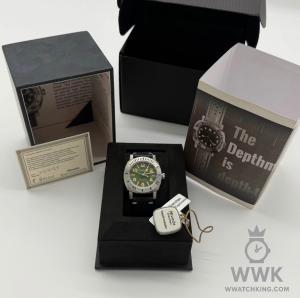 Nivada Grenchen Depthmaster Black Leather Strap