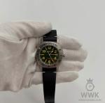 Nivada Grenchen Depthmaster Black Leather Strap