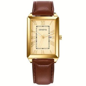 Stylish Vintage PU Leather Strap Watch for All