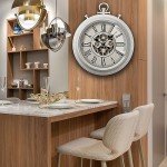 Vintage Industrial Oversized Wall Clock – White