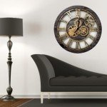 Vintage Industrial Oversized Gear Wall Clock 24