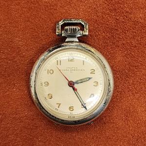 1943 Croton 17j Nivada Grenchen Ladies Pocket Watch