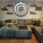 Vintage Industrial Oversized Wall Clock – White