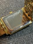 Vintage Bulova Gold Tone Rectangle Dress Watch