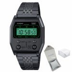 Casio A1100B-1 Black Vintage Alarm Stopwatch Watch